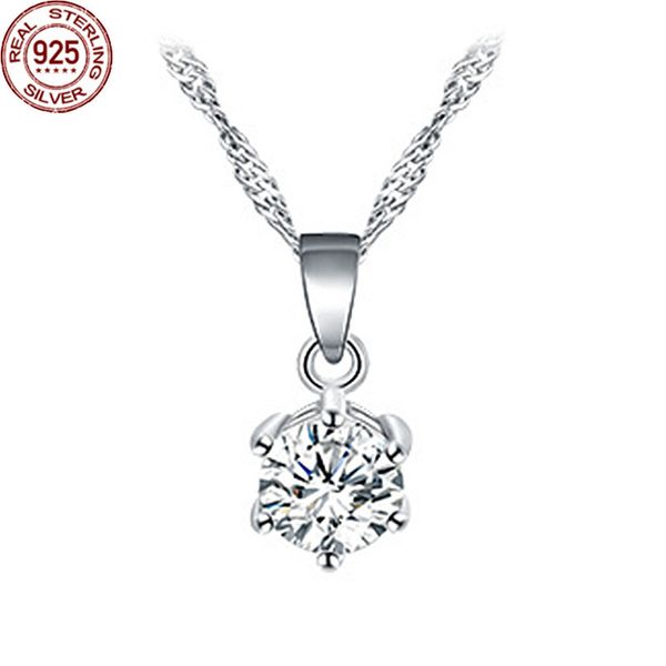 

new korean single zircon pendant simple fashion necklace female's friendship, Silver