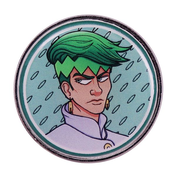 

jojo adventure enamel pins custom kujo jotaro jolyne cujoh brooches lapel badges cartoon funny jewelry gift for kids friends s1006, Blue