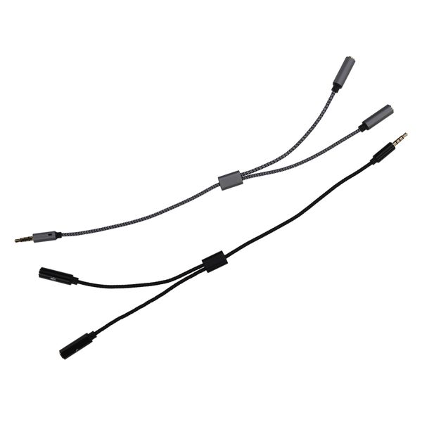 Aux-Kabel, 3,5-mm-Klinkenstecker, 1 Stecker auf 2 Buchsen, Mikrofon-Kopfhörer-Y-Splitter, Kopfhörer-Audiokabel-Adapter