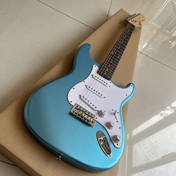 

famous electric guitar bright metal paint professional wood good timbre
