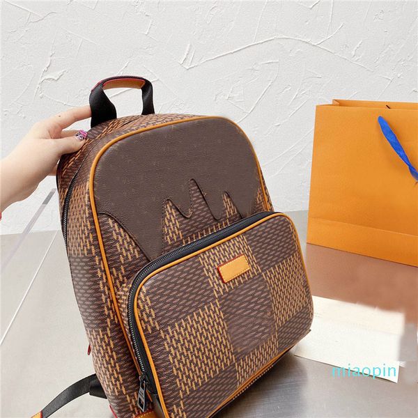 2021 Herren klassischer Rucksack Messenger Bag Luxus Designer Farbabstimmung Trend hochwertiges Leder Blume kariert urban