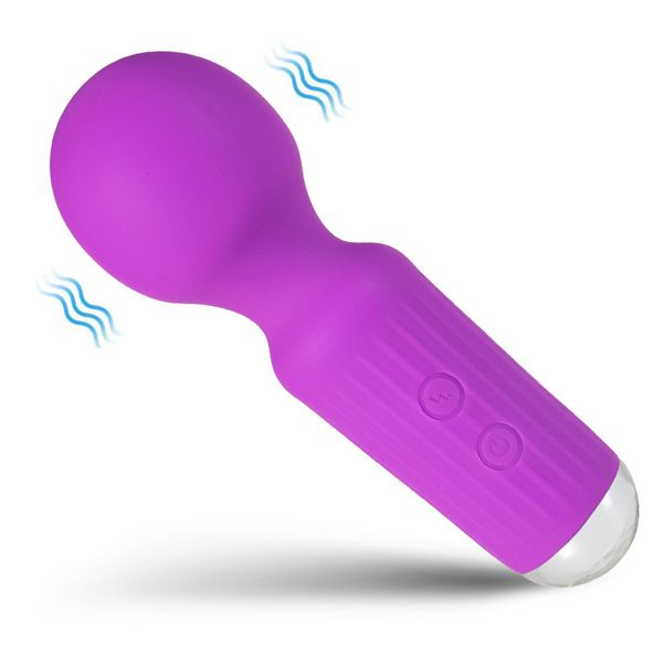 20 modalità Potenti vibratori a motore Mini bacchetta AV Piccoli bastoncini portatili Stimolatore clitorideo punto G Masturbatore femminile_voghion.com