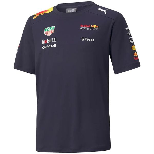 

2022 f1 team clothing t-shirt formula one racing suit short-sleeved t-shirt verstappen 2021 sports round neck tee customized the s296c, Black