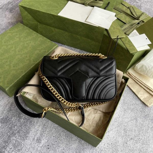

fashion box 446744 marmont women luxurys designers bags real leather handbags cosmetic messenger shopping shoulder bag tote310n