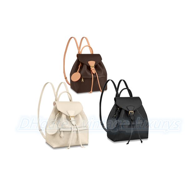 

7a quality backpack school bags leather designer luxury backpacks montsouris back pack handbag travelling bag shoulder bag bookbags embossin