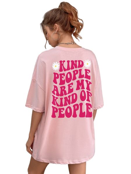 

slogan graphic drop shoulder oversized tee y4qf#, White