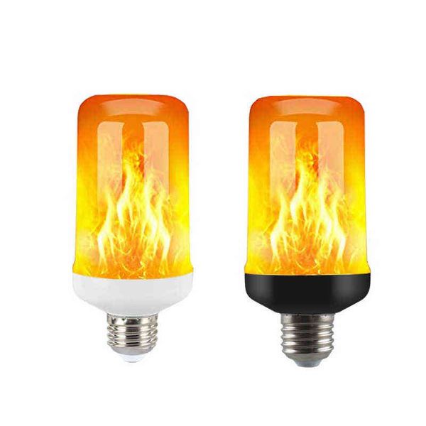 E27 LED Flame Bulb Fire E14 B22 lampada Corn Bulb Flickering LED Light Dynamic Flame Effect 3W 5W 9W 85V-265V per illuminazione domestica H220428