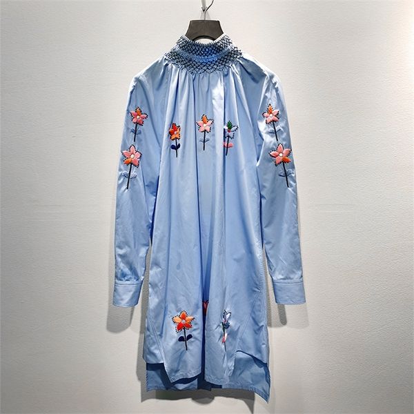 

warehouse clothing summer new heavy industry embroidery loose cable medium length shirt skirt dress women outlet_4nl1, Black;gray