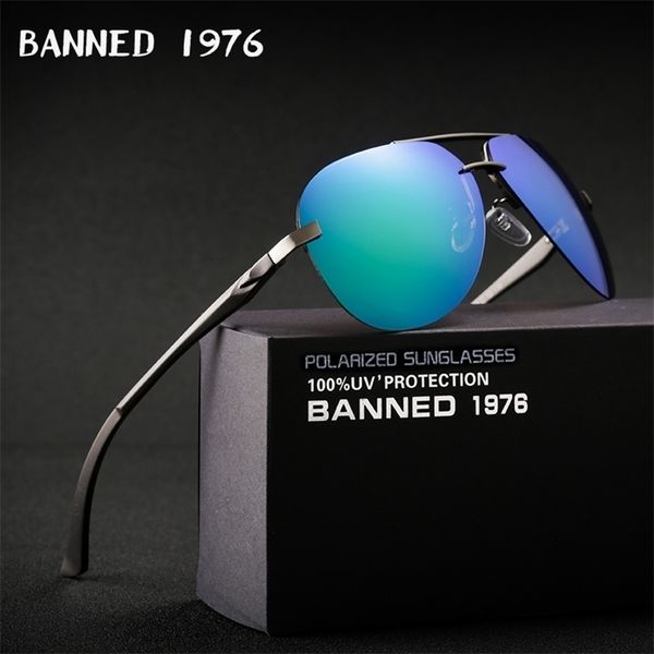 

aluminum magnesium hd polarized fashion sunglasse men driving sun glasses vintage de sol with original brand box 220617, White;black
