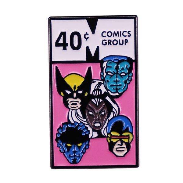 

anime x-police comics group enamel pin comic book lapel pins metal brooch badges accessories, Blue