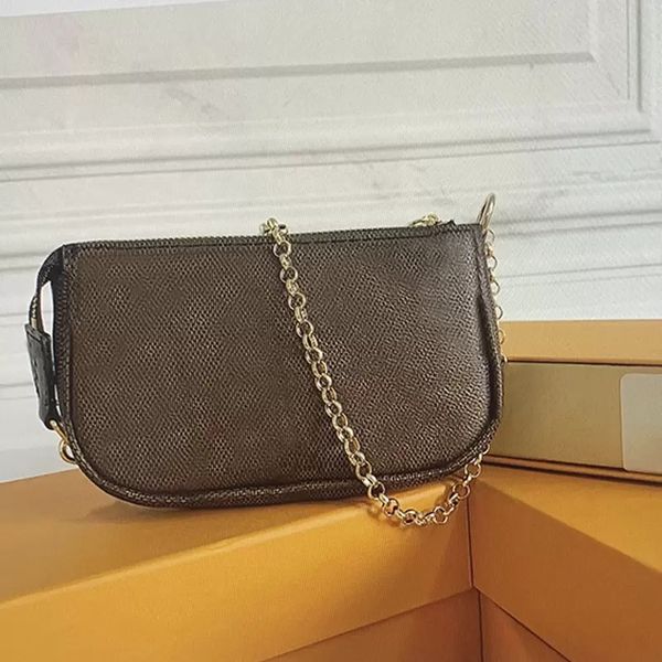 

hh m58009 mini pochette accessoires designer vintage bags women's clutch evening shoulder handbag wrist cross body bag pouch chain wall