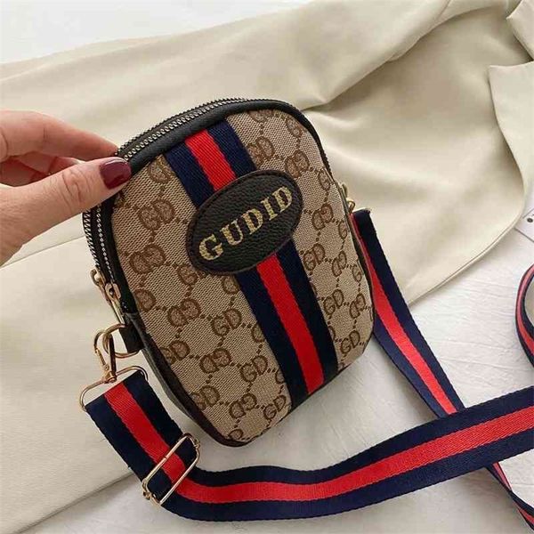 

mobile female new fashion red printed wide one messenger zero wallet clearance outlet sale