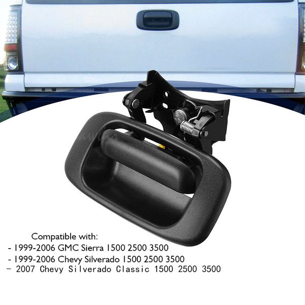 

door handle & bezel tailgate liftgate latch for gmc sierra chevrolet silverado 1500 2500 3500 1999 2000 2001 2002-2007
