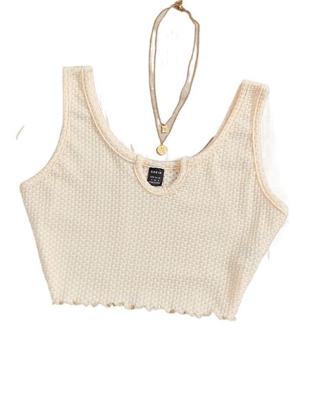 

notched collar lettuce trim tank x6pv#, White