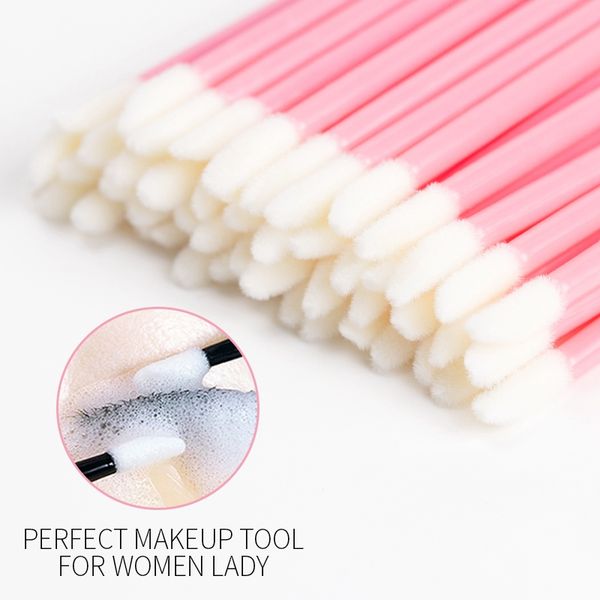 

50pcs/set disposable cotton swab eyelash lipstick brush eyelashes extension cleaning removing brush applicators makeup tools