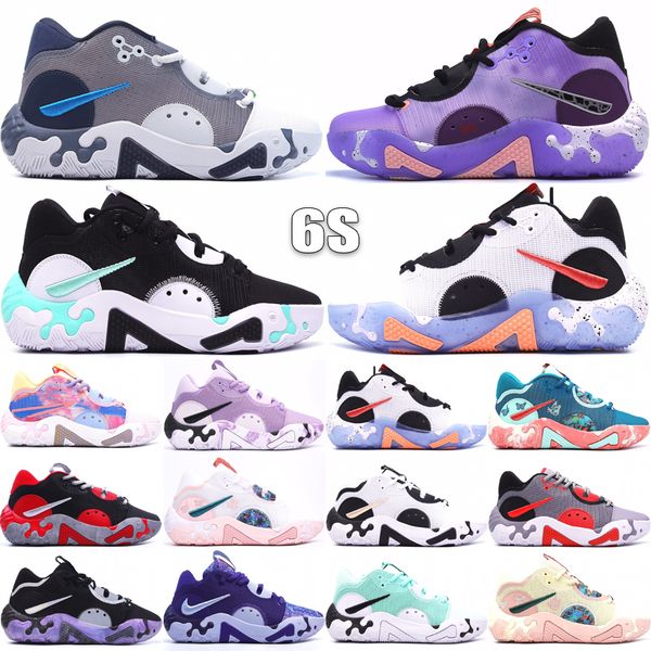 

pg 6 6s men women basketball shoes paul infrared blue paisley bred painted grey fog valentine day mint green outdoor sneakers size 36-46