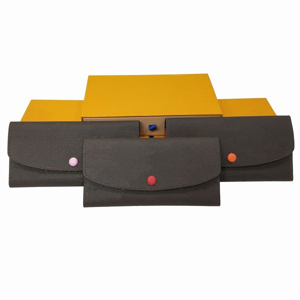 

womens 3 colors new high classic retro purses with box lady leather wallets women purse wallet m60136, Red;black