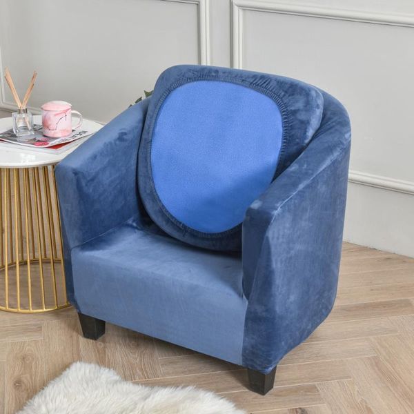 Fodere per sedie Velvet Club Slipcover Stretch Spandex Copridivano Vasca per Bar Soggiorno Cuscino Mobili ProtectorChair