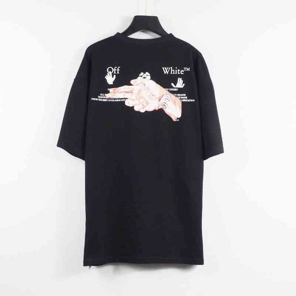 

chaopai off cotton gture print slim fit t-shirt short sleeve crew neckm8hq, White;black