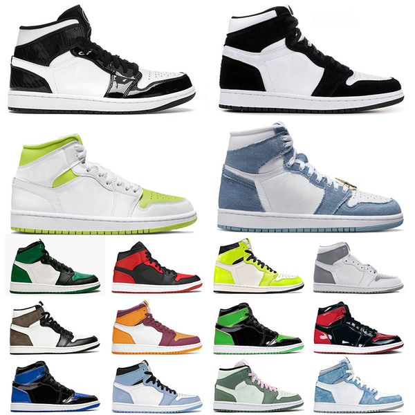 

jumpman 1 1s mens womens designer basketball shoes panda high patent royal blue fragment mocha mid dutch green carbon fiber sneakers trainer