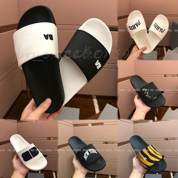 

2022mens designers slides womens slippers fashion luxurys floral slipper leather rubber flats sandals summer beach shoes loafers gear bottom, Black