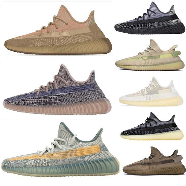 

2022 kanyes mens women running shoes natural yecheil oreo desert sage earth asriel''v2''yeezies''boosts'&, Black