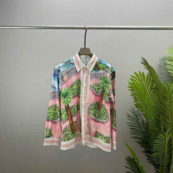 

luxury designer shirts mens fashion geometric print bowling shirt hawaii floral casual shirts men slim fit short sleeve variety 56eef, Black;brown