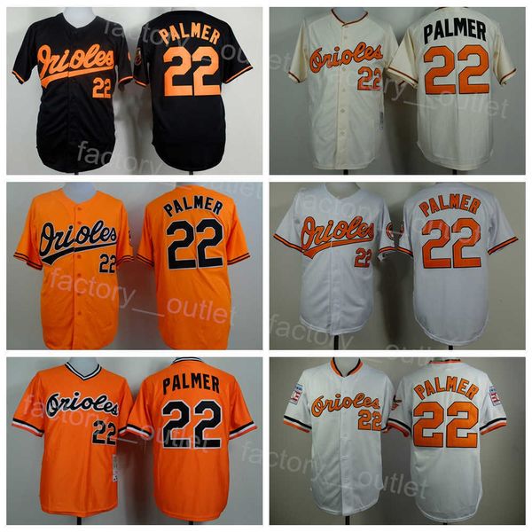 

men 1954 1970 1982 baseball throwback 22 jim palmer jersey vintage pullover flexbase team color black orange white beige grey retro all stit, Blue;black