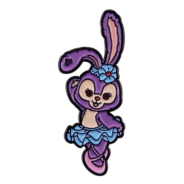 

star dew brooch cute cartoon rabbit metal badge girlfriend gift, Blue
