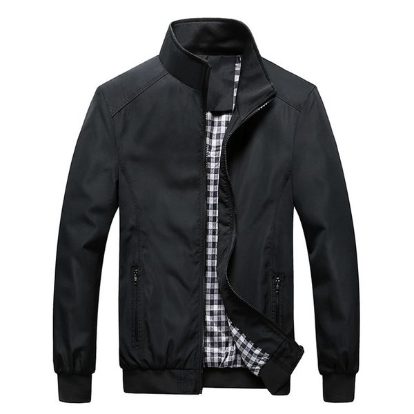 Qualitätsbomber Solid Casual Jacket Men Frühling Herbst Außenbekleidung Mandarin Sportswear Mens Jacken für männliche Mäntel M5xl 6xl 7xl 220810