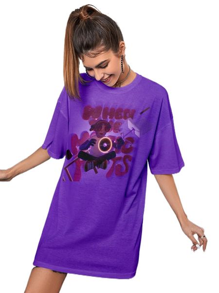 

x nastasia graham letter & figure graphic drop shoulder tee z0ea#, White