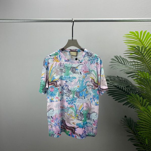 

2021ss spring and summer new high grade cotton printing short sleeve round neck panel t-shirt size: m-l-xl--xxxl color: black white g5ag5, Black;brown