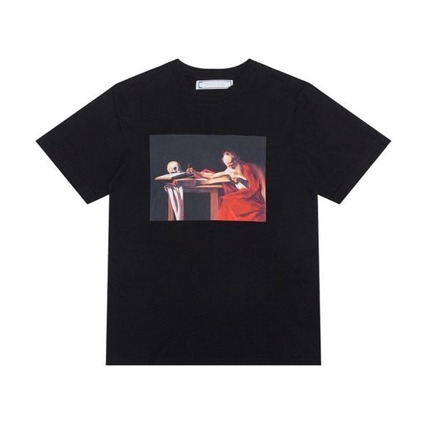 

luxury fashion offs brand mens t shirts designers high-quality t-shirt cotton loose arrow badge original bags women tees casual sport black, White;black