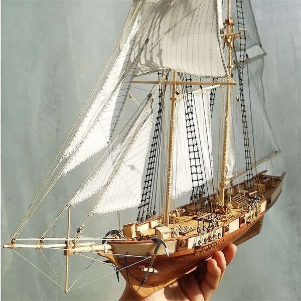 Maßstab 1 96 Classics Antique Ship Model Building Kits HARVEY 1847 Wooden Sailboat DIY Hobby Boat 220715