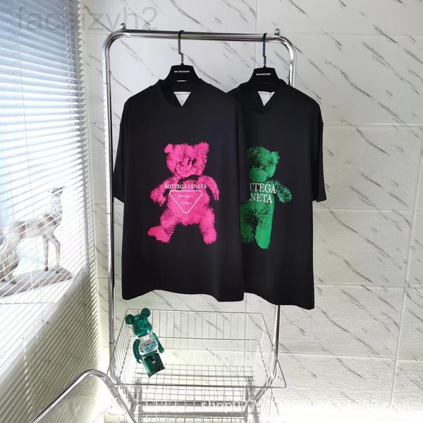 

women's t-shirt designer spring 2022 new bv cartoon bear loose short sleeve round neck t-shirt men and women lovers half l4ul, White