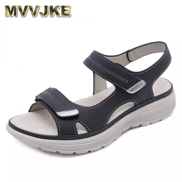 MVVJKE Keile Heels Designer Schuhe Frau Mode Plattform Sandalen Frauen Sommer Gladiator Sandalen für Frauen Schuhe Damen Sandalen 220516