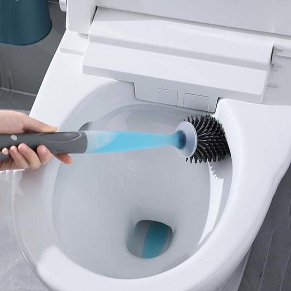 WC Aksesuarları için Silikon Tuvalet Fırçası Deterjan Duvar Monte Temizlik Araçları Ekle Ev Banyo Setleri 220511
