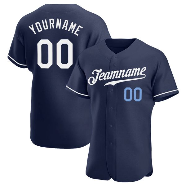 Alfândega da Marinha Branca Blue Blue 987987 Autentic Baseball Jersey