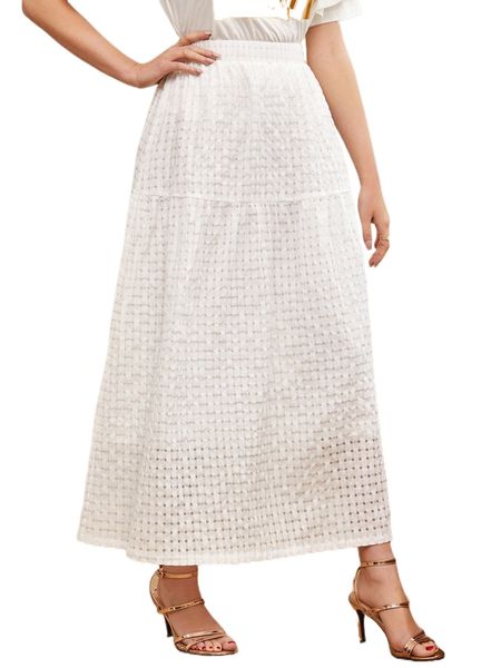 

elastic waist flare skirt s3qk#, Black
