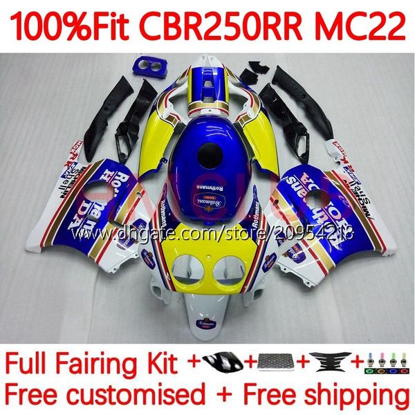 Einspritzkörper für HONDA CBR 250RR 250 RR CC CBR250RR 90 91 92 93 94 95 96 97 98 99 128No.12 250CC MC22 CBR250 RR 1990 1991 1992 1995 1996 1997 1998 1999 Verkleidung gelb blau