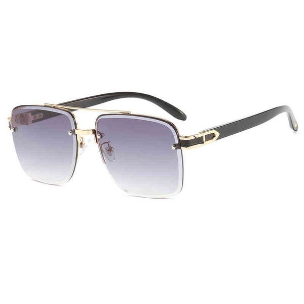 

new cut edge frame sunglasses men's and women's versatile double ocean 5060 brand designer luxury fashion sun glasses, White;black