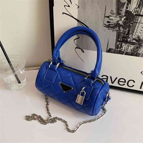 

style small fragrance texture cylinder bag women's popular chain hand shoulder bags us model49a9