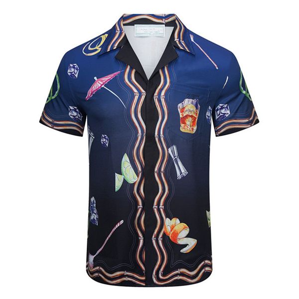 

2022 new hawaii floral letter print shirts loose british silk shirt short sleeve designer tees womens loose summer beach shirts, White;black