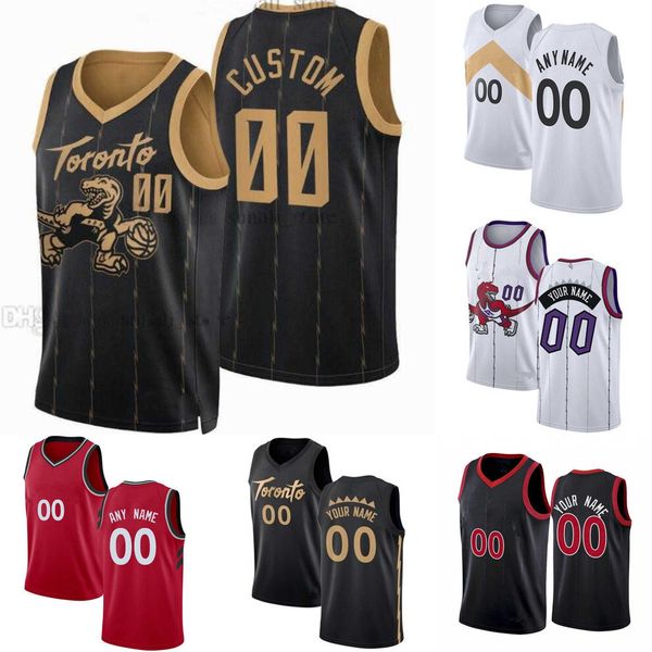 

75th custom raptores mens womens youth toronto''21 thaddeus young 22 malachi flynn 11 justin champagnie 45 dalano banton basketbal, Black;red