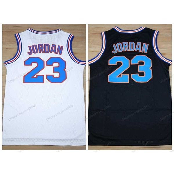 NIVE NIKIVIP da noi Michael MJ #23 Squad Space Jam Jam Basketball Jersey Movie Men's All Cucite White Black Maglie dimensioni S-3xl di alta qualità