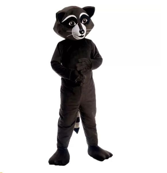 Trajes para adultos Circus Christmas Halloween Outfit Fantasia Vestido Terno Raccoon Mascot Traje Personagem De Banda Desenhada Adulto