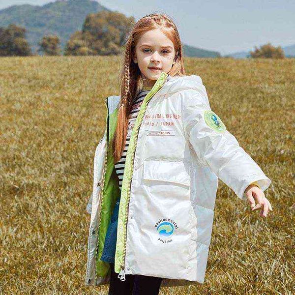 

2021 girls winter children's clothing long parka jacket baby girl clothing waterproof jacket snowsuit outerwear hooded kids overcoat j2, Blue;gray
