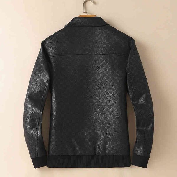 

fashion new men's down jacket luxury brand designer wholesale winter slim fit casual leather, Black