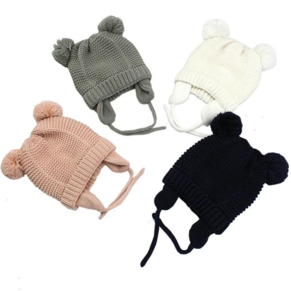

3 sizes baby hats 0-2 years boys girls kids winter bonnet enfant hat for children muts dropshipping kf744, Yellow