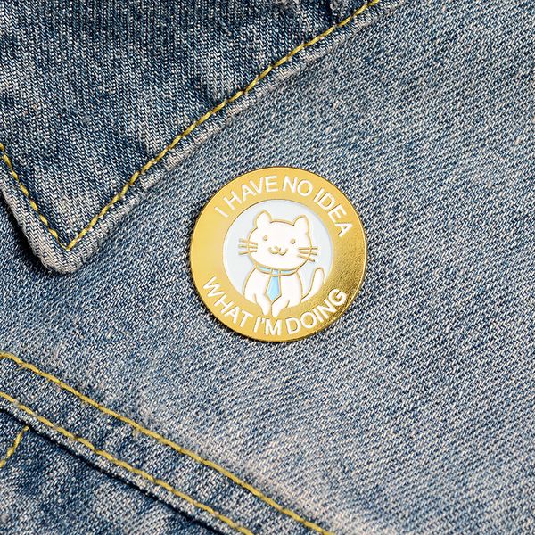 

new cartoon cute cat brooch animal jewelry bag pendant fashion accessories, Blue